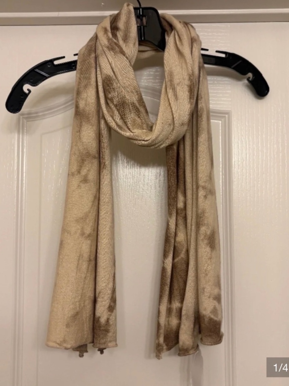 Chan Luu - almond & mocha tie dye esque scarf (silk&cashmere)